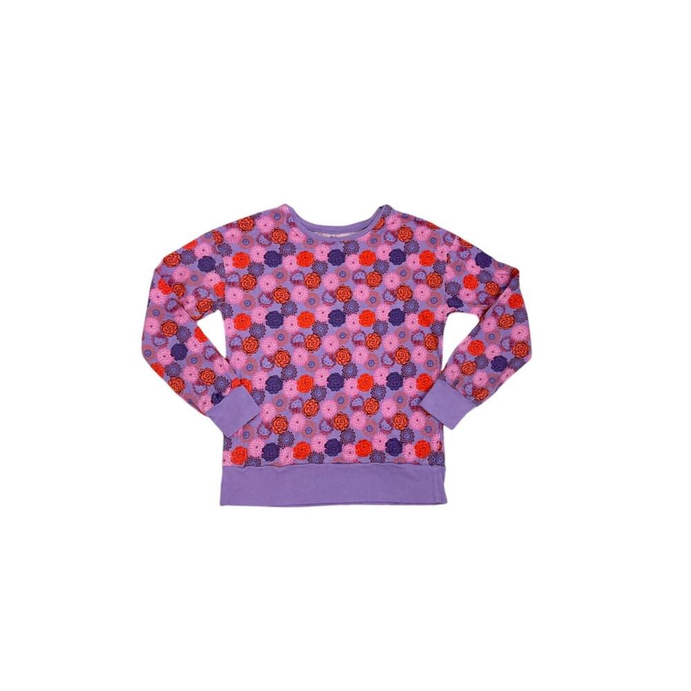Tea Collection x Hello Kitty Purple Long Sleeve Tunic Crew Neck Shirt Size 14